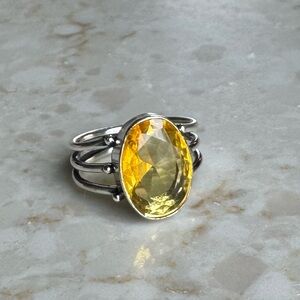 NWOT Sundance Sunfield Ring, Citrine, Sterling Silver